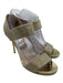 Jimmy Choo Shoe Size 40 Gold Metallic 2 Strap Stiletto Sandals Gold / 40