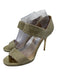 Jimmy Choo Shoe Size 40 Gold Metallic 2 Strap Stiletto Sandals Gold / 40