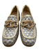 Softwaves Shoe Size 40 Gold & Silver Leather Basket Weave Buckle Detail Loafers Gold & Silver / 40