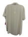 Eileen Fisher Size S Seafoam Gray Silk Crepe Short Sleeve Button Down Collar Top Seafoam Gray / S