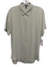Eileen Fisher Size S Seafoam Gray Silk Crepe Short Sleeve Button Down Collar Top Seafoam Gray / S