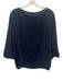 Trina Turk Size M Navy Blue Polyester Short Wide Sleeve Gathered Hem Flowy Top Navy Blue / M
