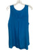 Alice + Olivia Size L Blue Silk Sleeveless seam detail V Neck Semi Sheer Top Blue / L