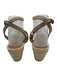 Tory Burch Shoe Size 9 Taupe & Beige Suede Woven Espadrille Wedge Sandals Taupe & Beige / 9