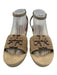 Tory Burch Shoe Size 9 Taupe & Beige Suede Woven Espadrille Wedge Sandals Taupe & Beige / 9