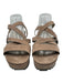 Eileen Fisher Shoe Size 9.5 Taupe Brown Leather Platform Criss Cross Sandals Taupe Brown / 9.5