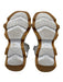 Sorel Shoe Size 8.5 white & tan Leather Blend Platform Velcro Ankle Sandals white & tan / 8.5