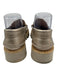 Pedro Garcia Shoe Size 40 Silver & Beige Leather Metallic Platform Loafers Silver & Beige / 40