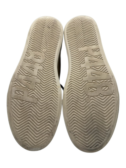 P448 Shoe Size 40 Beige & Gray Suede & Textile Metallic Textured Sneakers Beige & Gray / 40