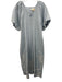 Anna Cate Size L Light blue & white Cotton & Linen Corded abstract flowers Dress Light blue & white / L