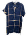 Lafayette 148 Size M Blue, Pink, Beige Cotton Semi Sheer Windowpane Dress Blue, Pink, Beige / M
