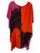 Trina Turk Size M Red, Pink, Black Silk Cranes Kaftan Dress Red, Pink, Black / M