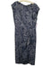 Etro Size 48 / Large Navy Blue & White Viscose Blend Paisley Flounce Maxi Dress Navy Blue & White / 48 / Large