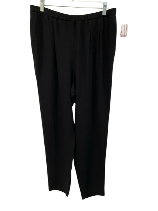 Eileen Fisher Size M Black Silk Elastic Waist Drop Crotch Pants Black / M