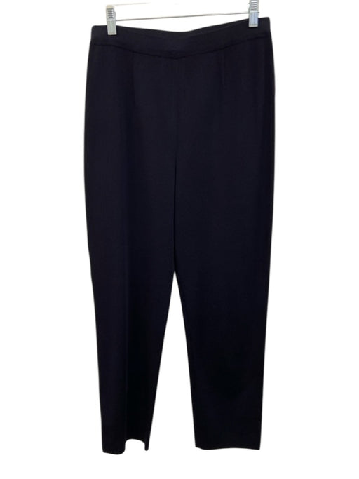 Misook Size M Navy Blue Acrylic Knit Elastic Waist Straight Leg Pants Navy Blue / M