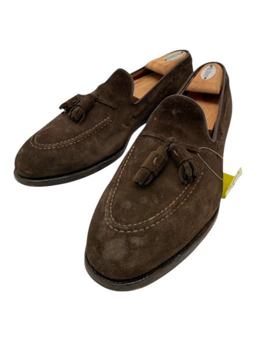 Crockett & Jones Shoe Size 43E Dark Brown Suede Solid Loafer Dress Men's Shoes Dark Brown / 43E