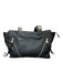 Vince Camuto Black Leather Zip Close Top Handle Zipper Detail Bag Black / M