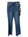 DG2 Size 0 Medium & Dark Wash Cotton Mid Rise Button Detail Wide Leg Jeans Medium & Dark Wash / 0