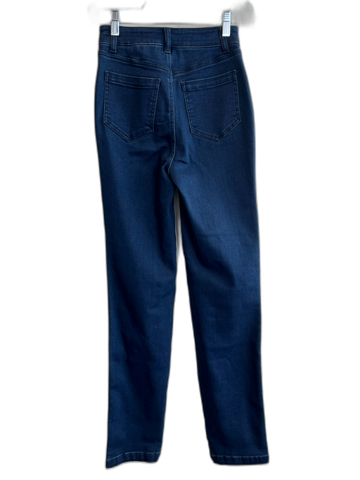 G by Giuliana Size 0 Navy Cotton Blend High Rise Zip Fly 5 Pocket Flare Jeans Navy / 0