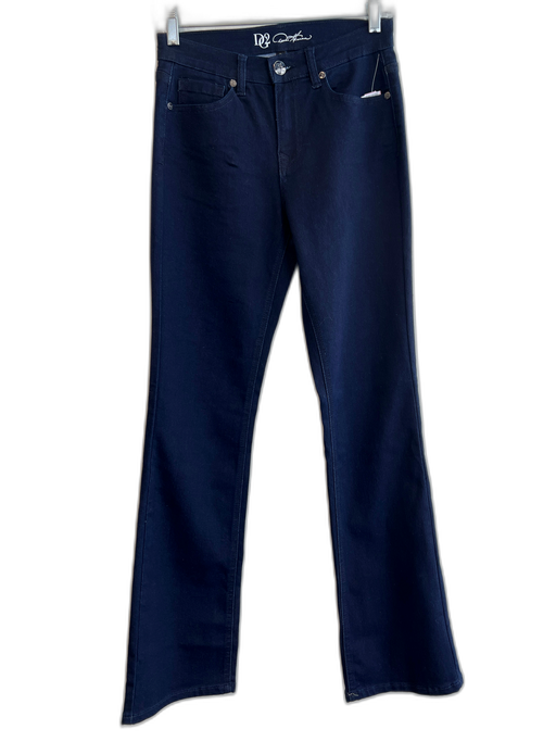 DG2 Size 0 Navy Cotton Blend High Rise Zip Fly 5 Pocket Flare Jeans Navy / 0