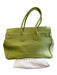 MADBAG Lime Green Pebble Leather Double Handle Top Zip Gold Hardware Bag Lime Green / Large