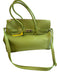 MADBAG Lime Green Pebble Leather Double Handle Top Zip Gold Hardware Bag Lime Green / Large