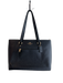 Coach Black Saffiano Leather Gold hardware Double Handle Top Zip Bag Black / Large
