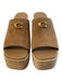 Coach Shoe Size 7.5 Brown & Tan Leather Espadrille Platform Slip On Shoes Brown & Tan / 7.5