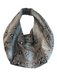 Blue & Aqua Reptile Top Handle Zip Close Tassel Hobo Bag Blue & Aqua / Large