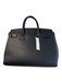 Teddy Blake Black Leather Flap Closure Gold Hardware 2 Handles Bag Black / Medium