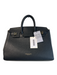 Teddy Blake Black Leather Flap Closure Gold Hardware 2 Handles Bag Black / Medium