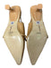 Larroude Shoe Size 7.5 Tan Leather Slingbacks Pointed Toe Buckle Detail Shoes Tan / 7.5