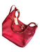 Brighton Red Leather Silver Hardware Top Handle Inside & Out Pockets Purse Red / Medium