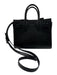 Saint Laurent Black Pebble Leather Open Top Silver Hardware Crossbody Strap Bag Black / S