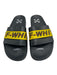 Off White Shoe Size 39 Black & Yellow Rubber Logo Slides Flats Black & Yellow / 39