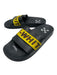 Off White Shoe Size 39 Black & Yellow Rubber Logo Slides Flats Black & Yellow / 39