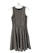 Cynthia Rowley Size XS Black & Cream Polyester Blend Round Neck Sleeveless Dress Black & Cream / XS