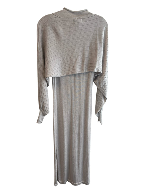 Naadam Size S Beige Merino Wool Attached sweater Ankle Length high neck Dress Beige / S