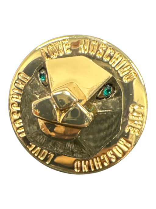 Love Moschino Black Canvas & Leather Interwoven Chain Strap Zip Pocket Bag Black / M