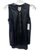 Go > Go Silk Size XS Black Silk & Linen Sleeveless Half Zip Breast Pocket Top Black / XS