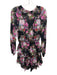 Loveshackfancy Size XS Black, purple & green Viscose Floral Wide Neck Dress Black, purple & green / XS