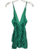 Wayf Size XS Green & Black Polyester Spaghetti Strap Leopard Print Dress Green & Black / XS