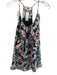 Rebecca Taylor Size 2 Navy, Green & Pink Silk & Polyester Sleeveless Floral Top Navy, Green & Pink / 2