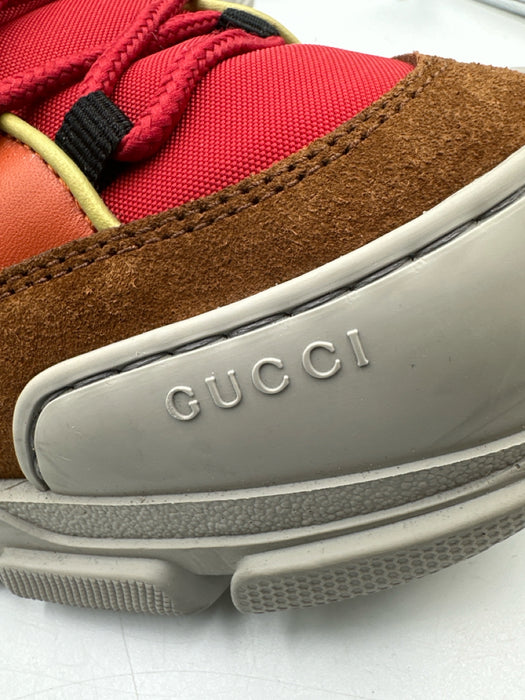Gucci Shoe Size 12 Orange & Multi Synthetic Laces Men's Shoes