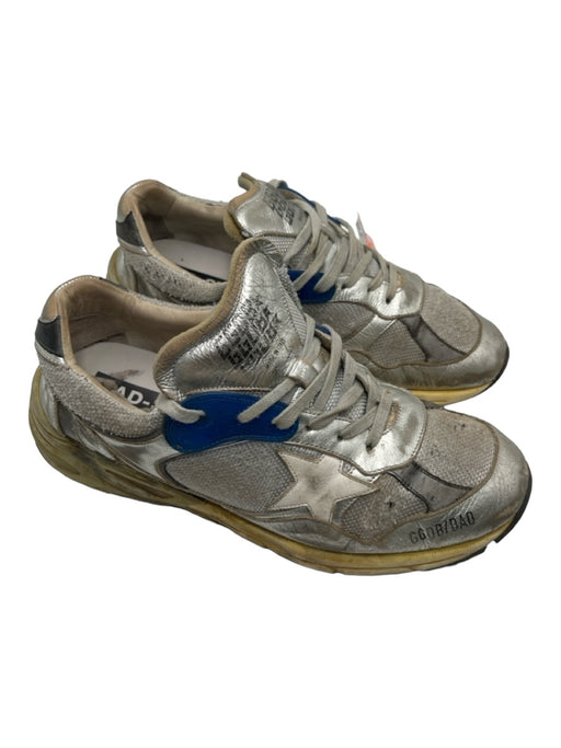 Golden Goose Shoe Size 43 AS IS Silver & Blue Synthetic Solid Sneaker Shoes 43
