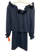 Diane Von Furstenberg Size S Navy Blue Polyester Smocked Neck Popover Dress Navy Blue / S