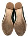 Tory Burch Shoe Size 9 Green & Navy Leather Gold Tone Hardware Logo Flats Green & Navy / 9