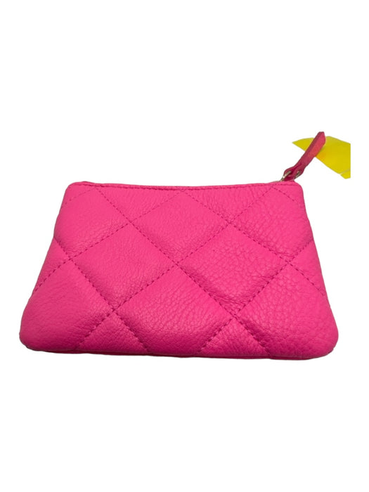 Kate Spade Bright Pink Top Zipper Quilted Coin Purse Gold Hardware Wallets Bright Pink