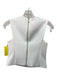 Ted Baker Size 1/S White & Silver Polyester Round Neck Sleeveless Back Zip Top White & Silver / 1/S