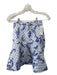 Keepsake Size XS Blue Polyester Floral Polka Dot Short Sleeve Skirt Set Blue / XS